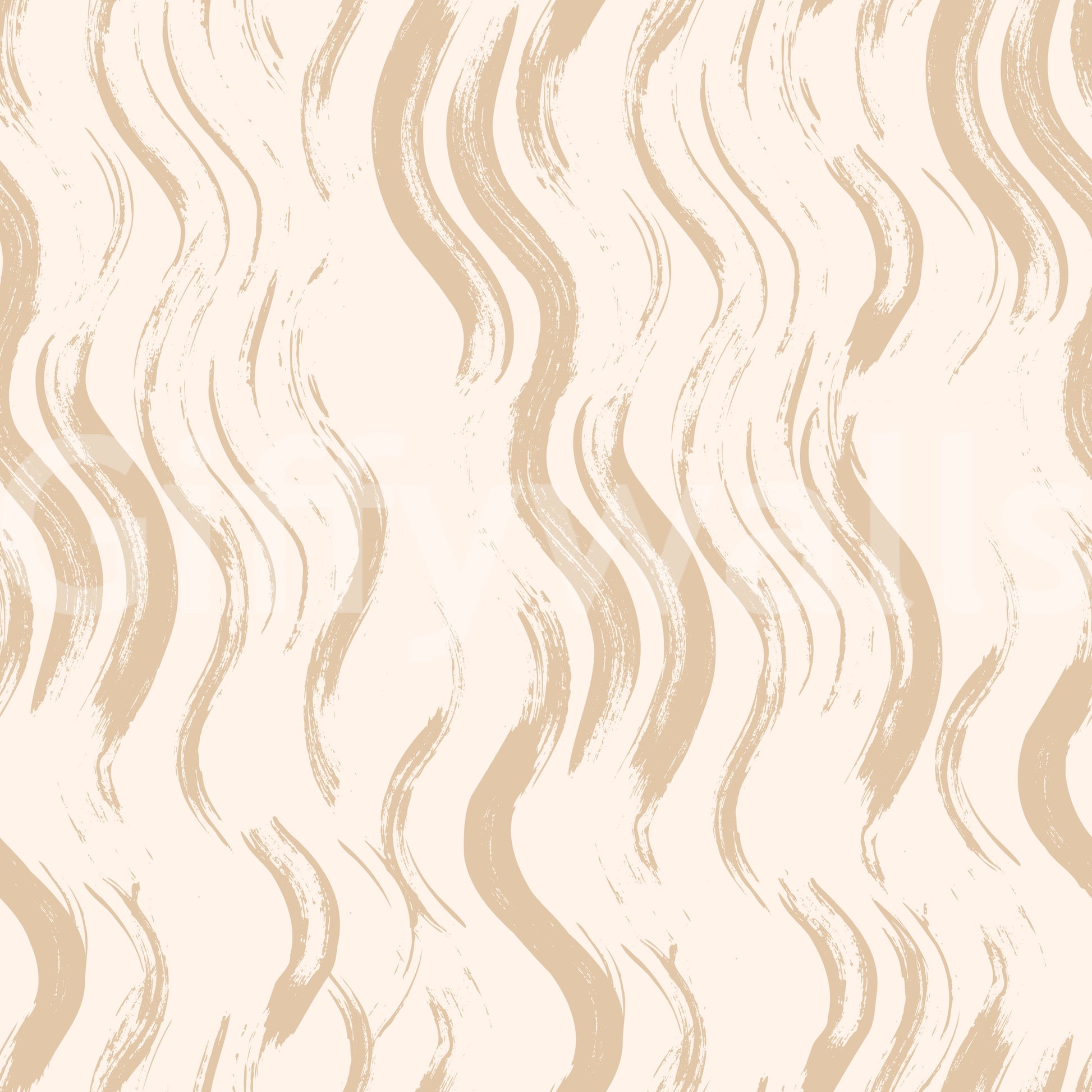 Cream Wavy Brushstroke Strokes Wallpaper⁠