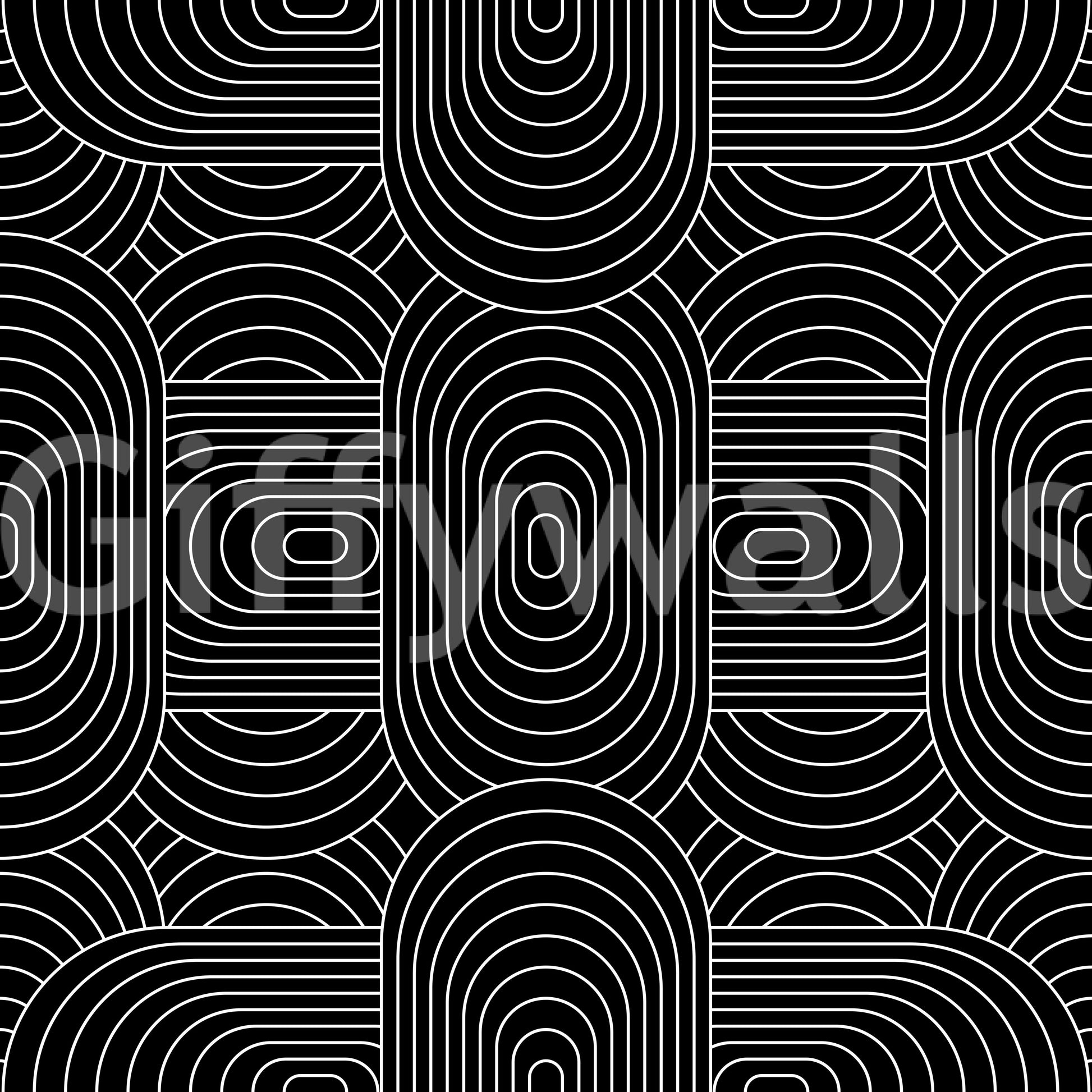 Minimalist Linear Arch Pattern Wallpaper⁠