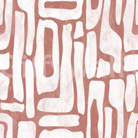 Abstract Terracotta Organic Shapes Wallpaper⁠