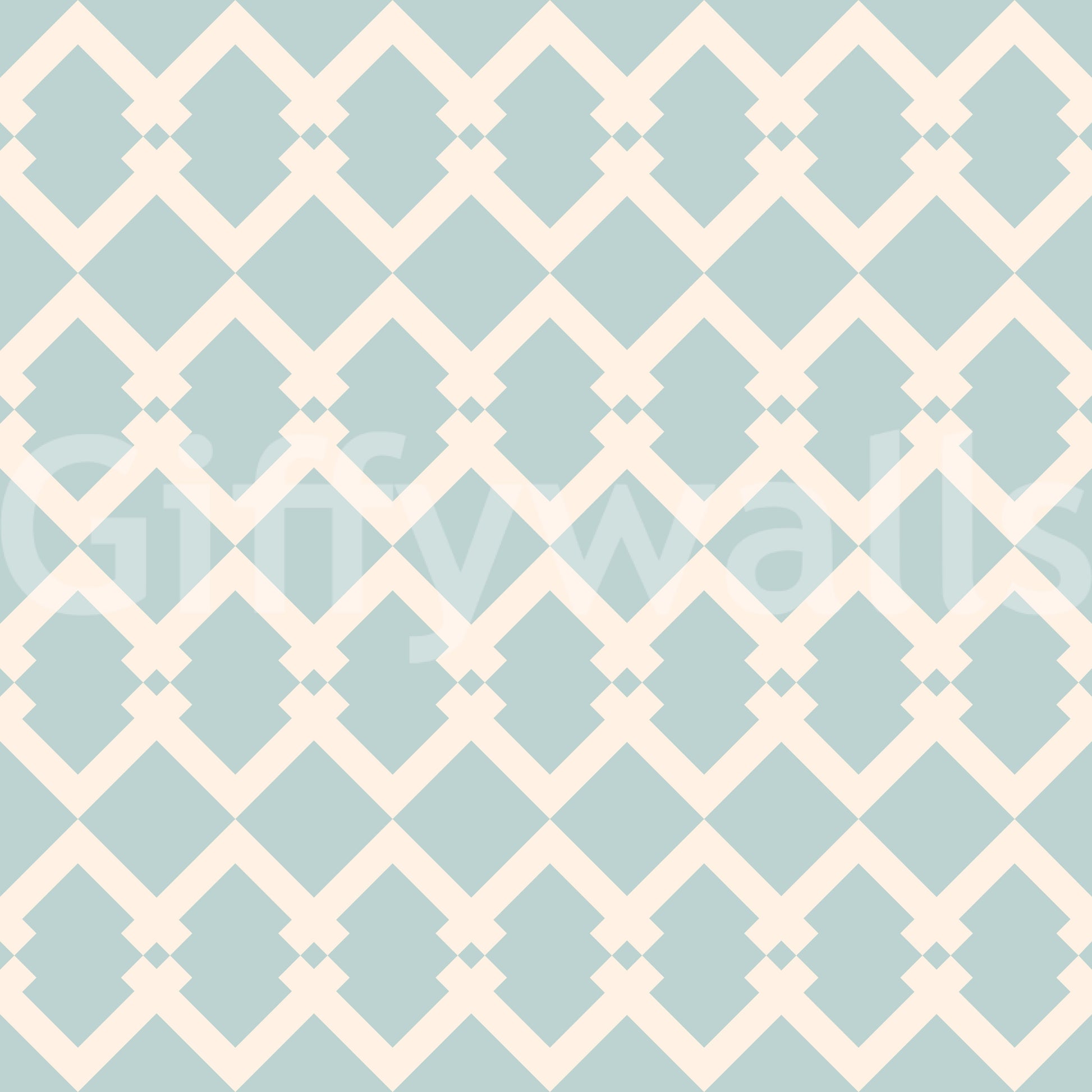 Nordic Interlocking Diamond Lattice Wallpaper⁠