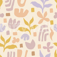 Abstract Organic Matisse Inspired Shapes Wallpaper⁠