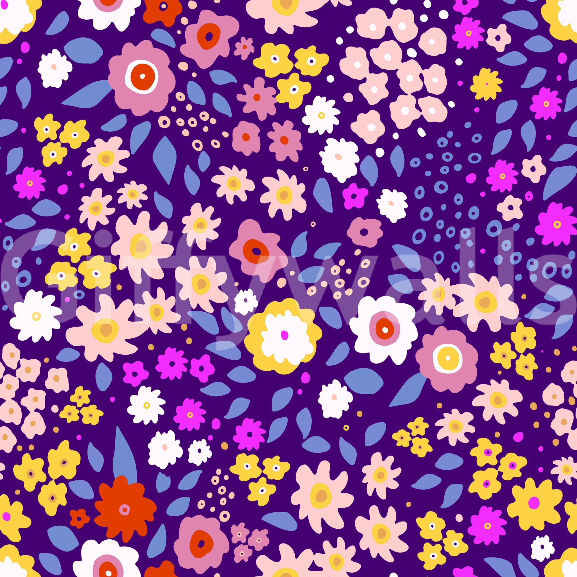 Boho Whimsical Petals Wallpaper⁠