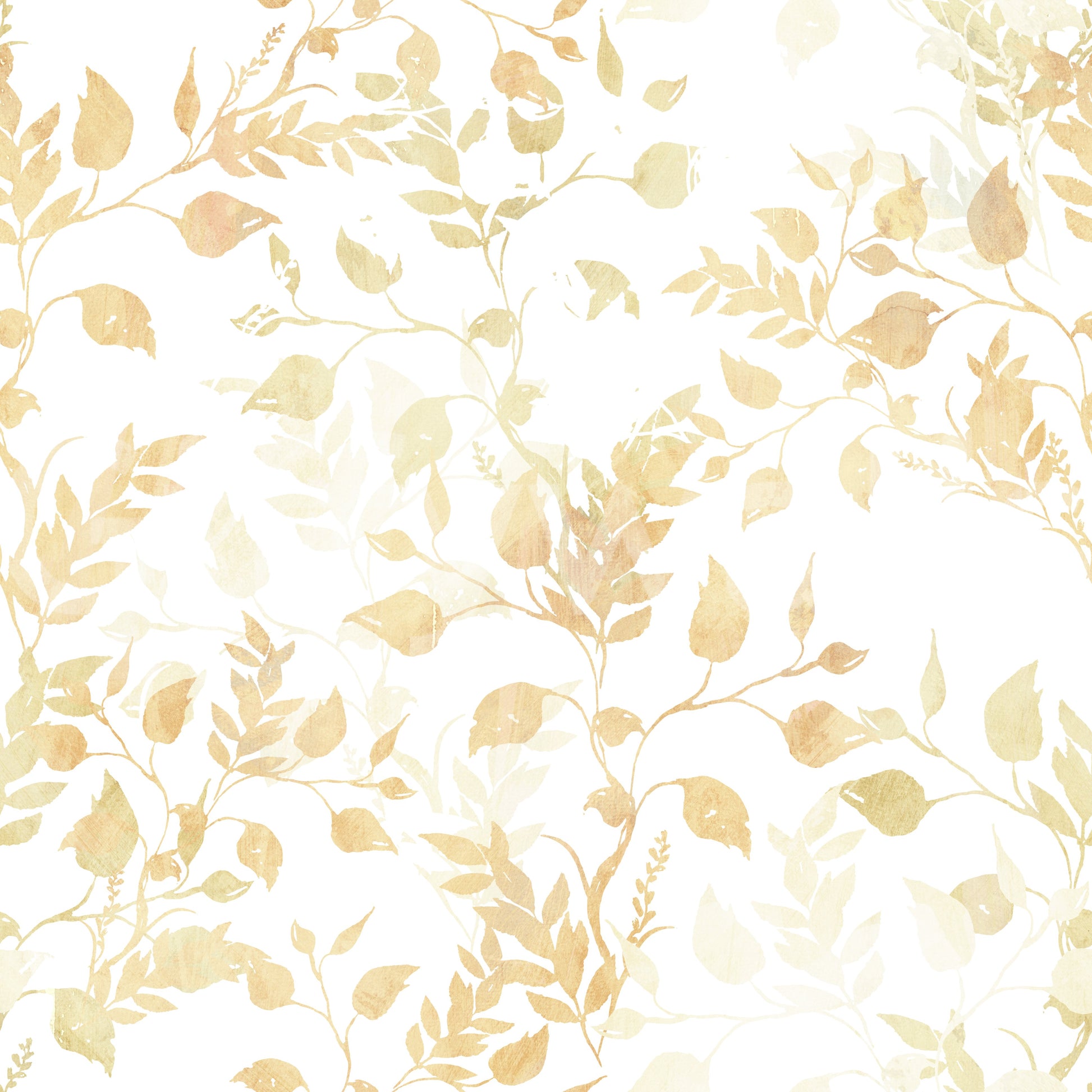 Soft Golden Foliage Silhouette Wallpaper⁠