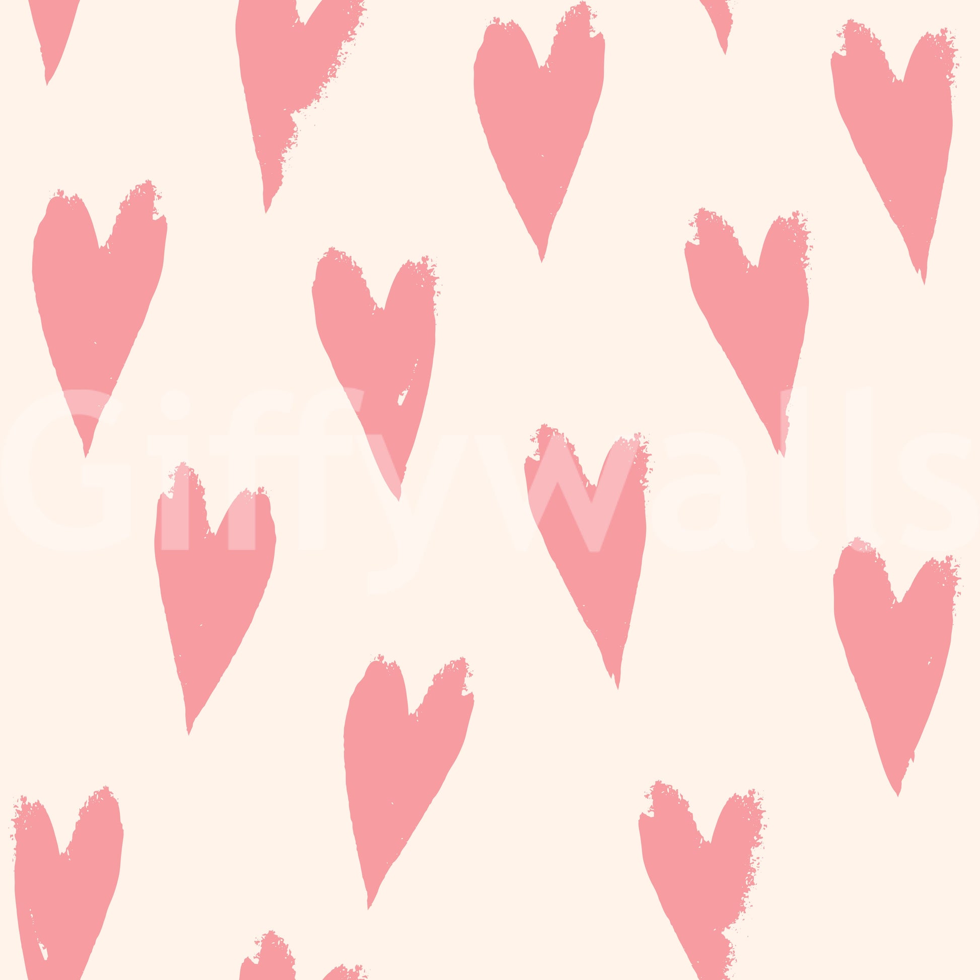 Soft Pink Heart Strokes Wallpaper⁠