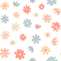 Cheerful Bloom Garden Illustration Wallpaper⁠
