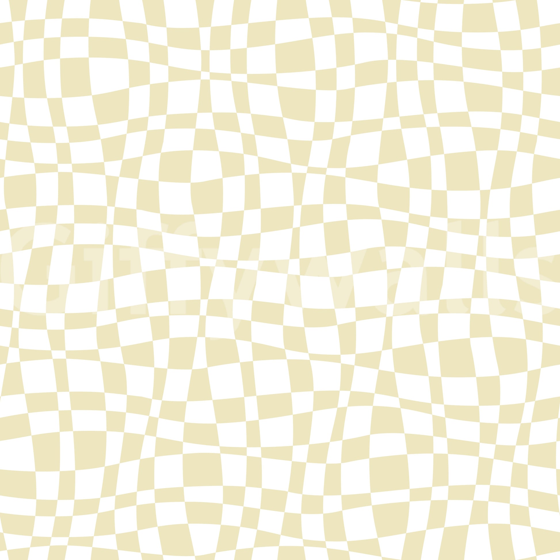 Cream and White Wavy Check Wallpaper⁠