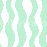 Soft Sage Wavy Vertical Stripe Wallpaper⁠
