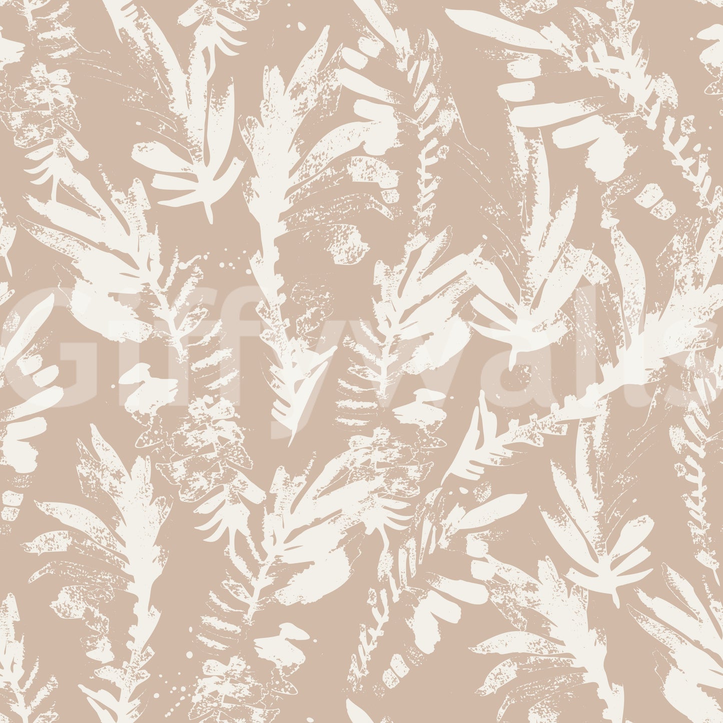 Earthy Brushstroke Leaves Wallpaper⁠
