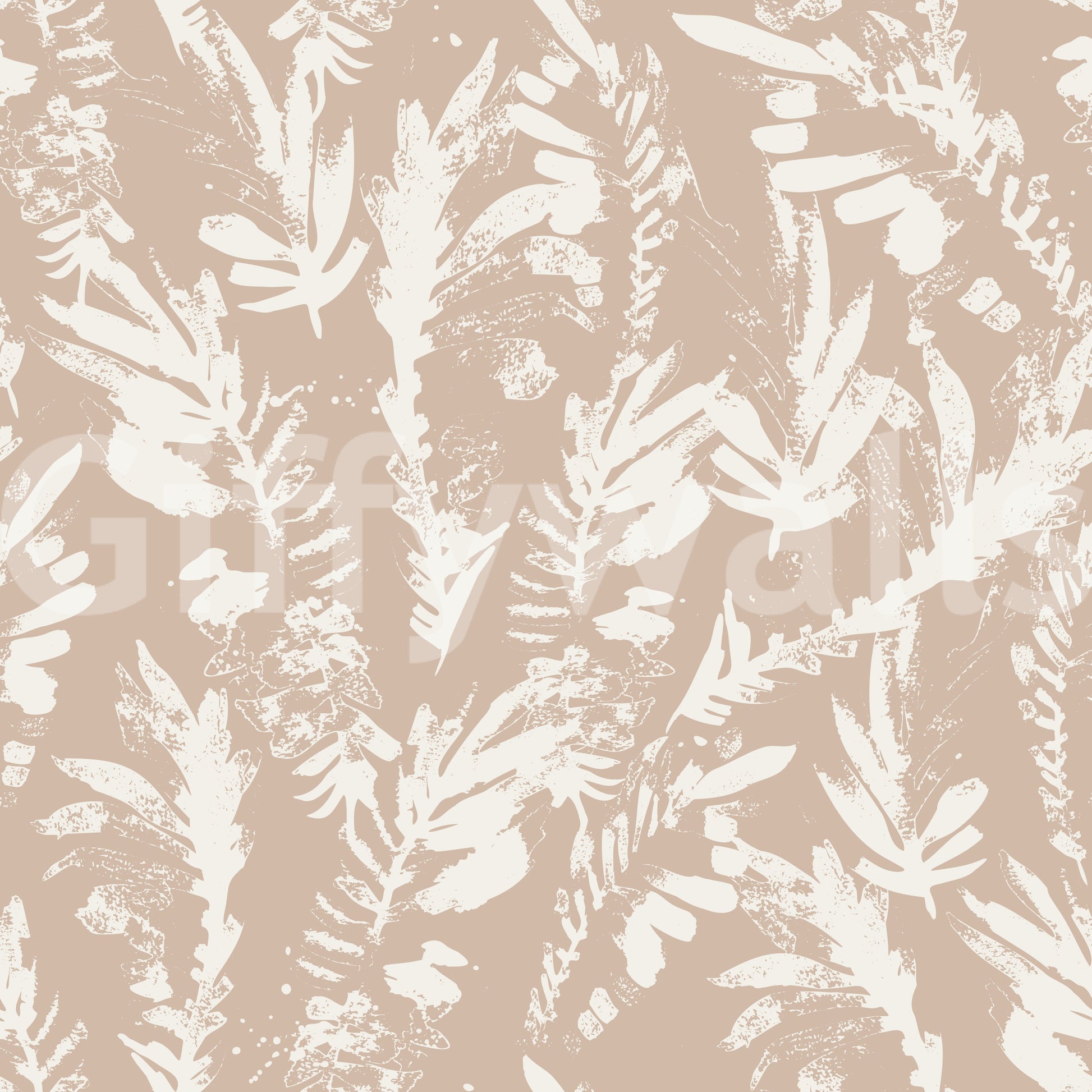 Earthy Brushstroke Leaves Wallpaper⁠