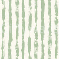 Sage Hand-Painted Vertical Stripes Wallpaper⁠