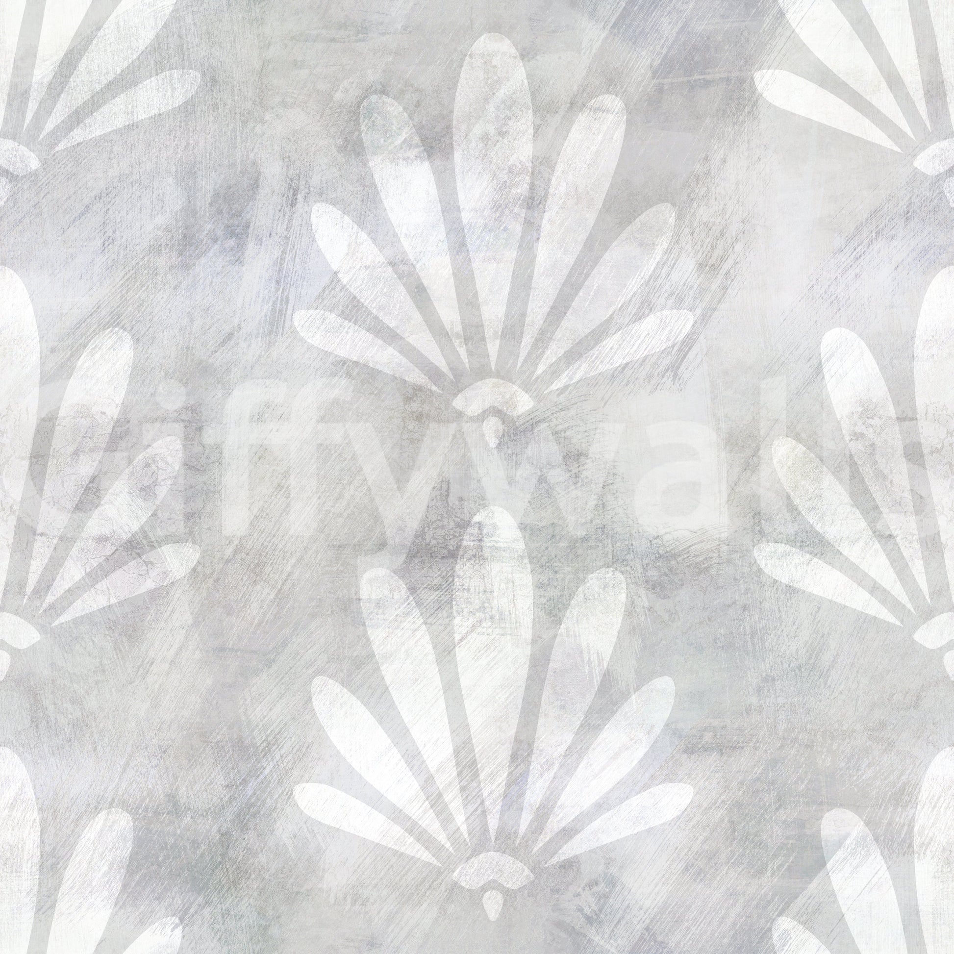 Minimalist Fan Pattern in Grey Wallpaper⁠