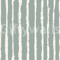 Organic Sage Green Line Pattern Wallpaper⁠