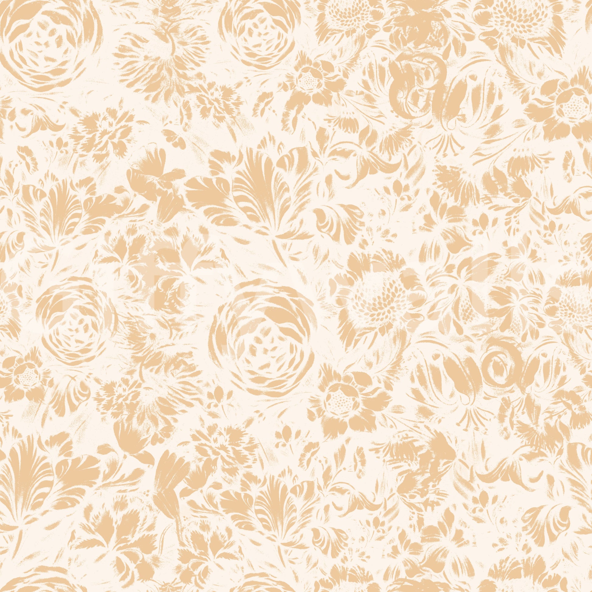 Soft Neutral Botanical Illustration Wallpaper⁠