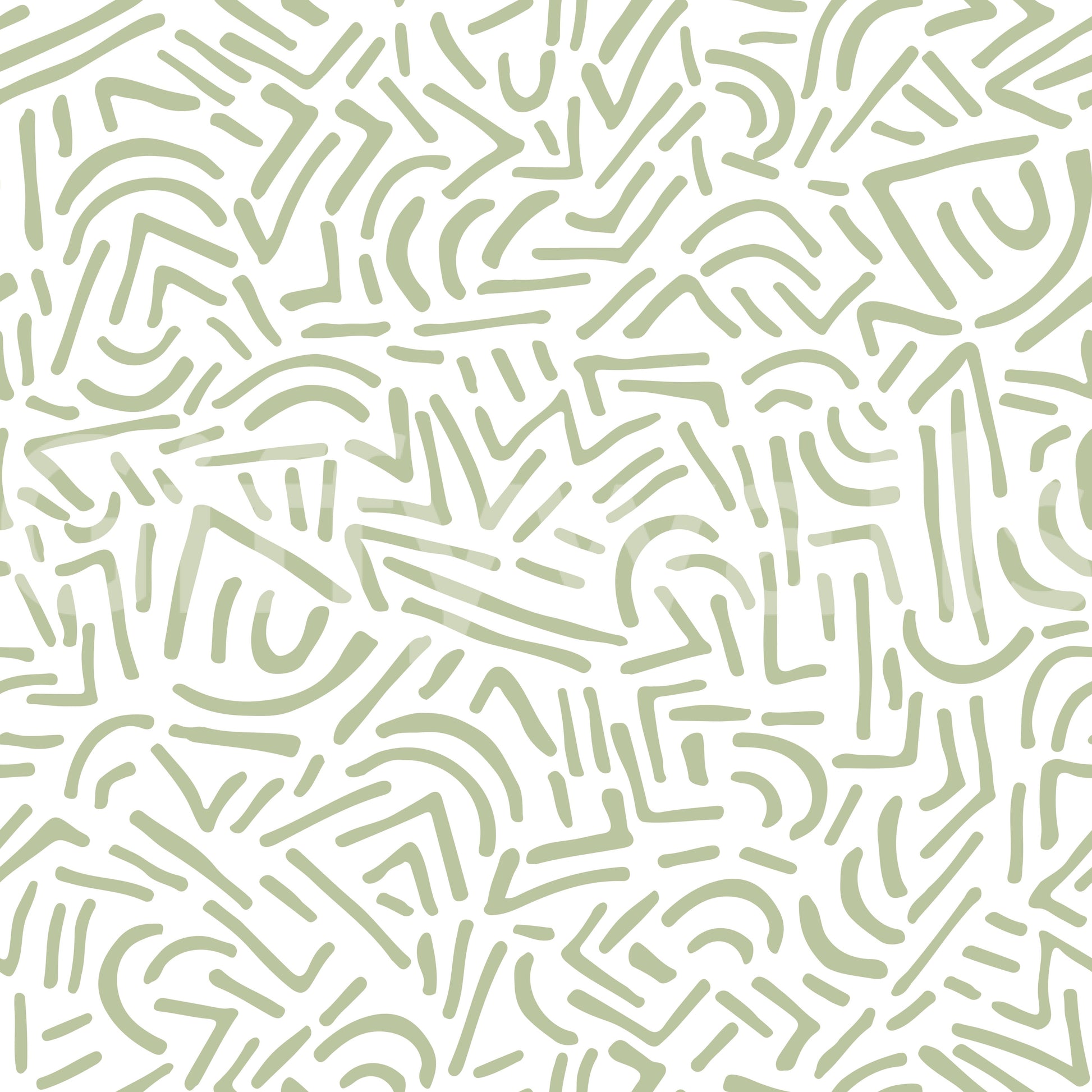 Sage Organic Rhythmic Sketch Wallpaper⁠