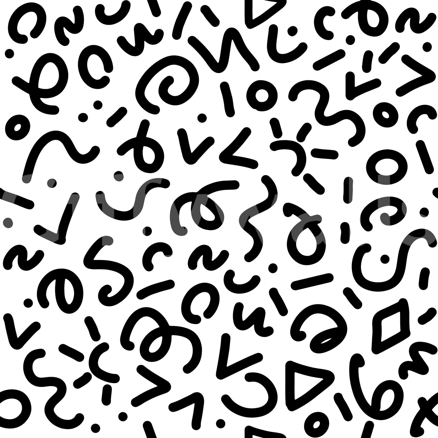 Abstract Monochrome Doodles Wallpaper⁠