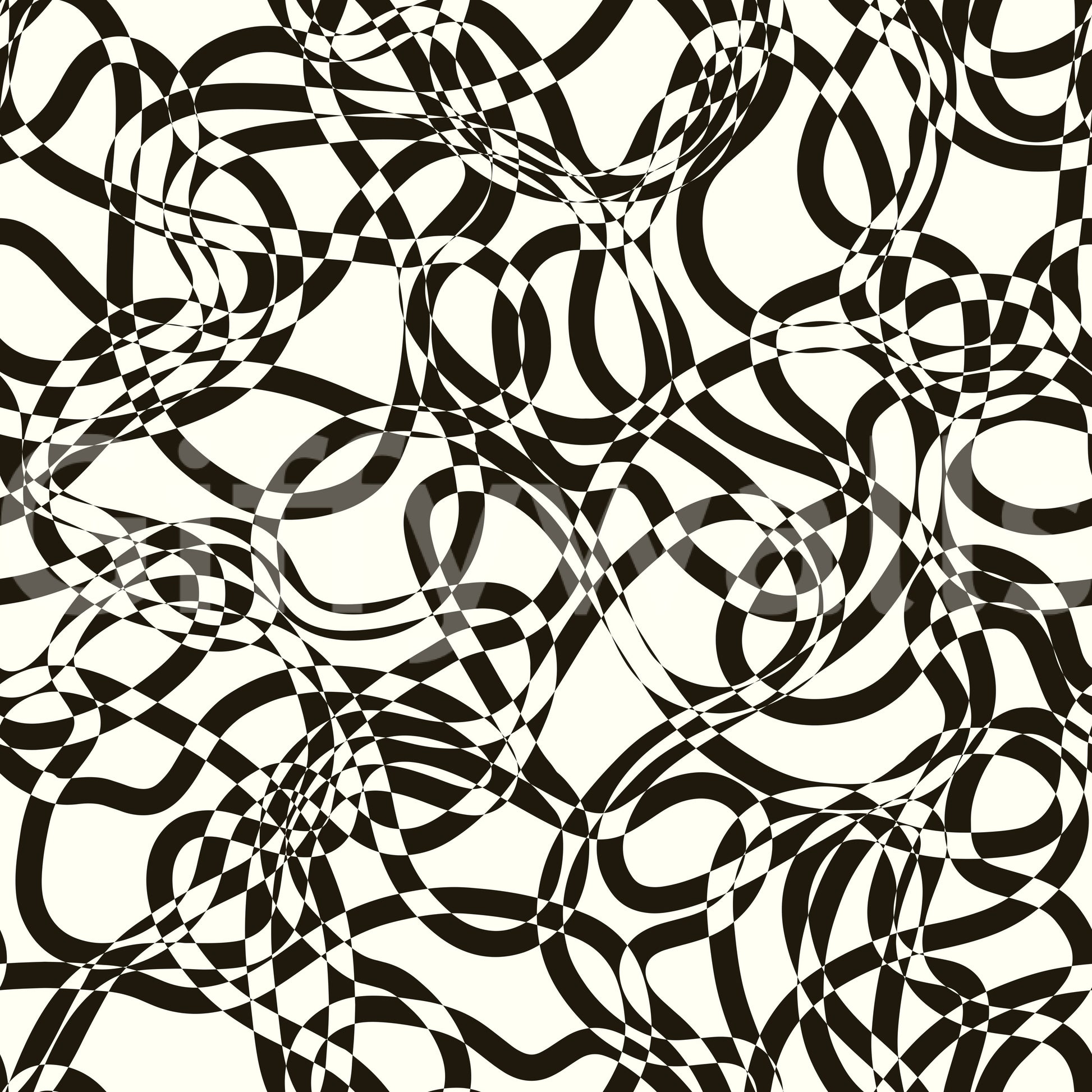 Interwoven Monochromatic Curves Wallpaper⁠