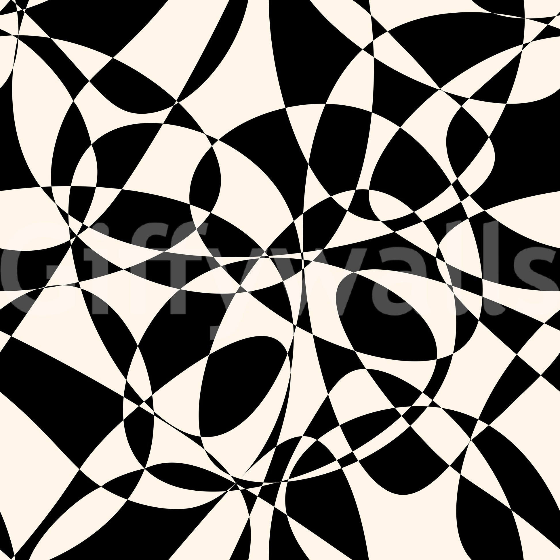 Abstract Geometric Monochrome Flow Wallpaper⁠
