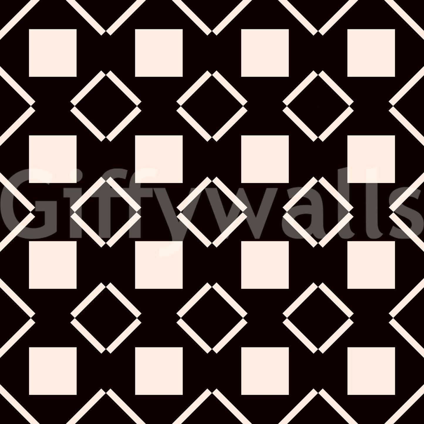 Minimalist Monochrome Geometric Grid Wallpaper⁠