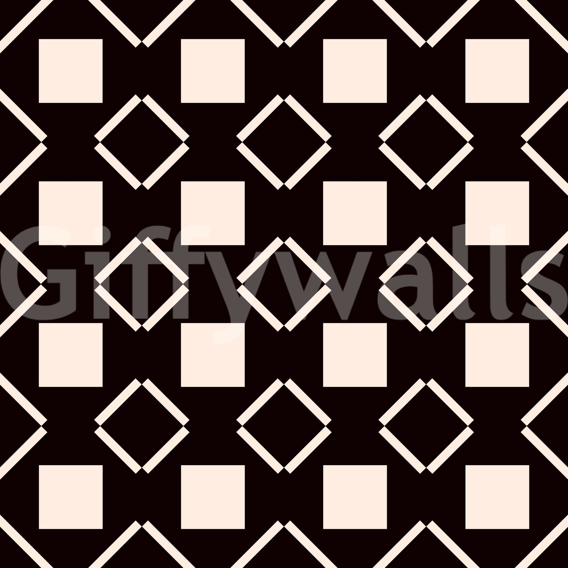 Minimalist Monochrome Geometric Grid Wallpaper⁠