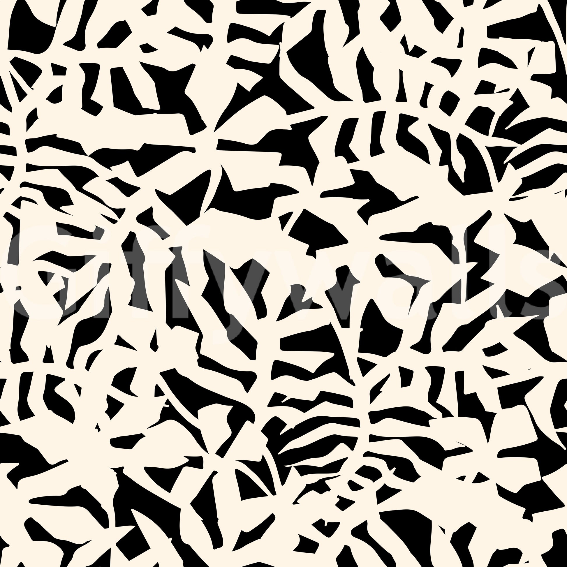 Graphic Botanical Silhouette Wallpaper⁠