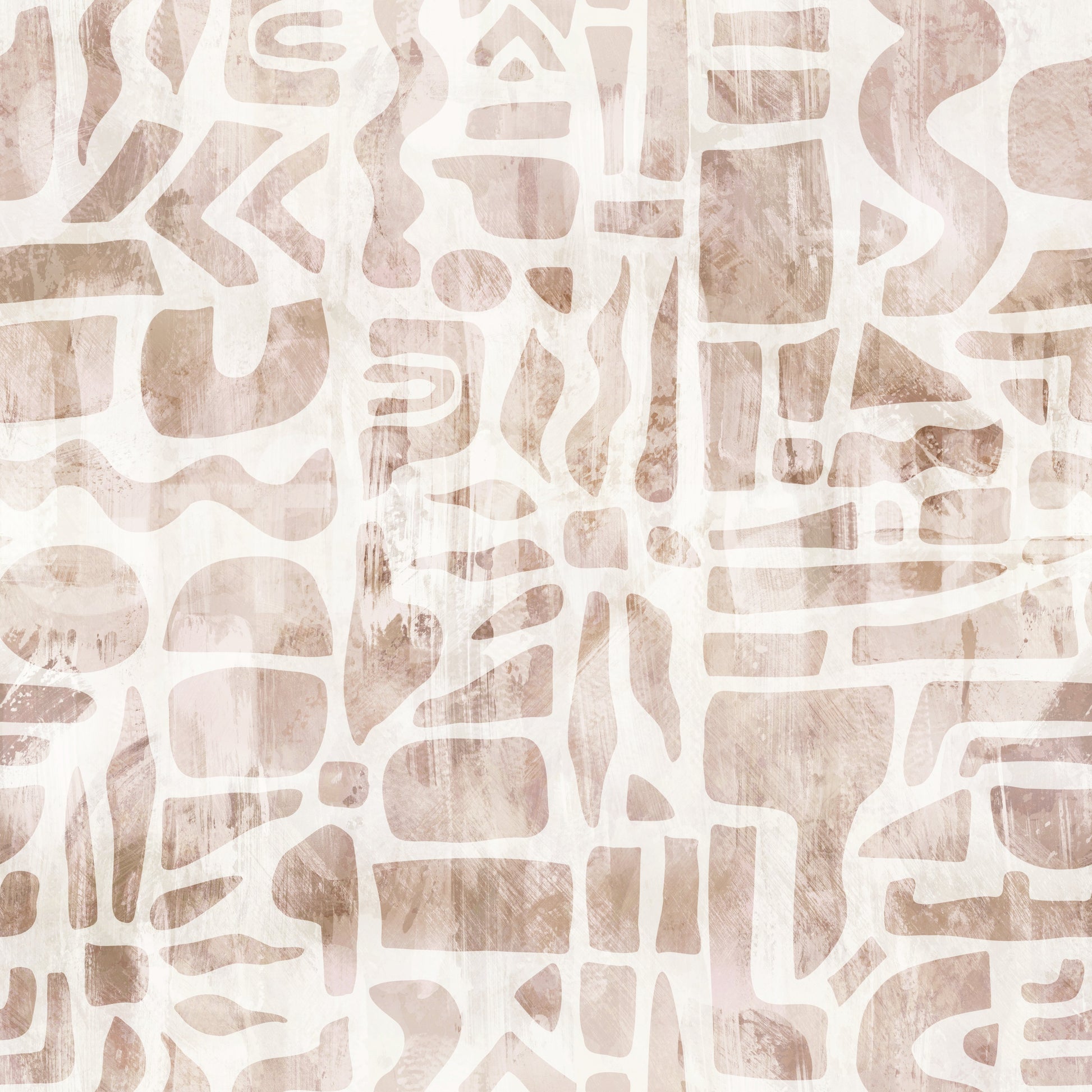 Soft Earthy Abstract Collage Wallpaper⁠