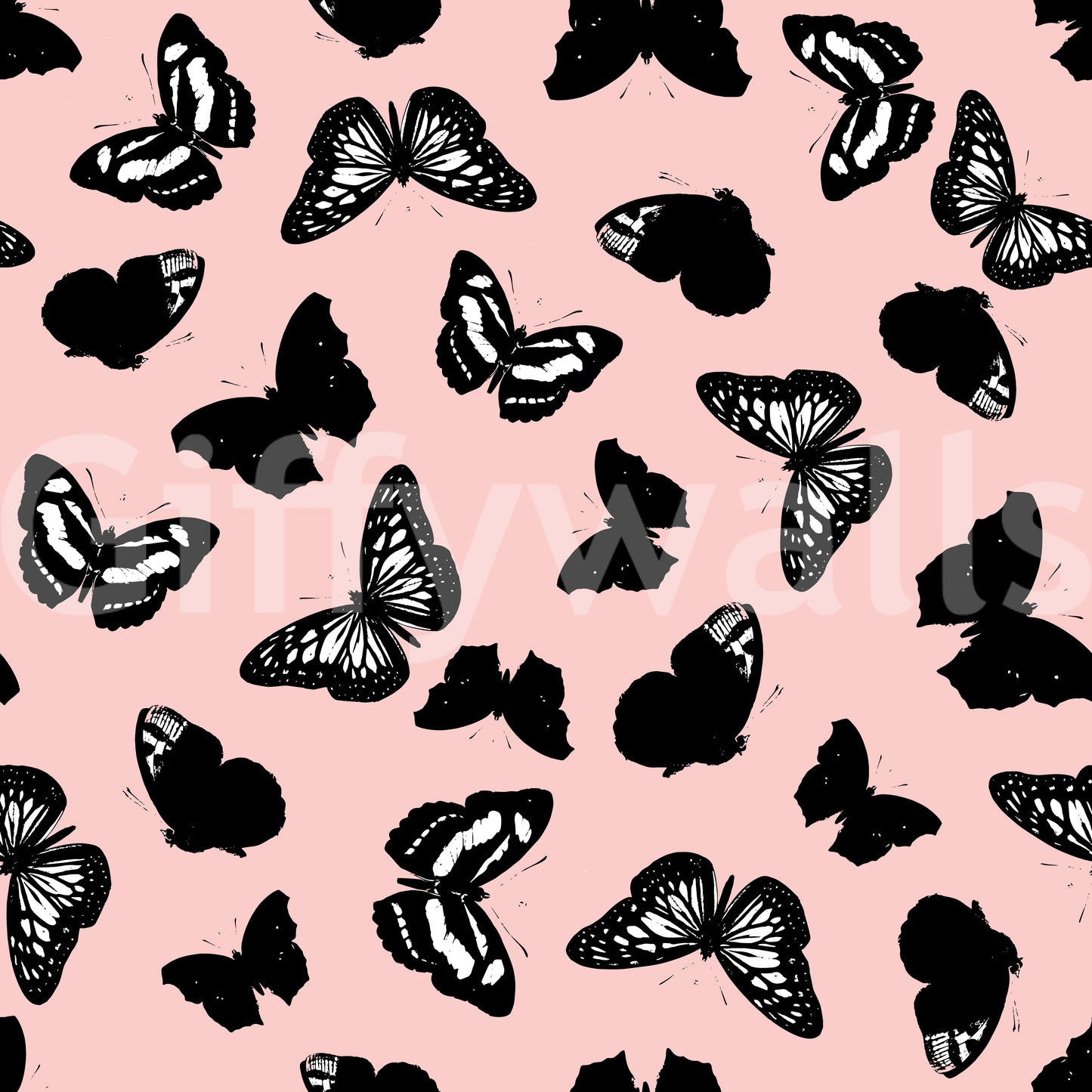 Monochrome Butterfly Flight Wallpaper⁠