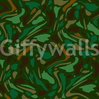 Fluid Camo Texture in Earth Tones Wallpaper⁠