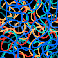Interwoven Retro Curves Wallpaper⁠