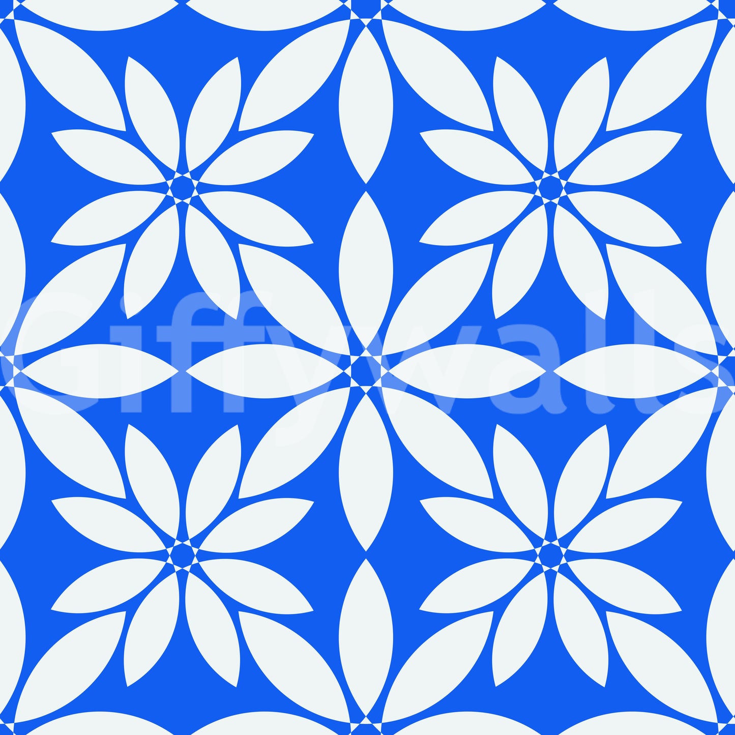 Azure Petal Geometry Wallpaper⁠