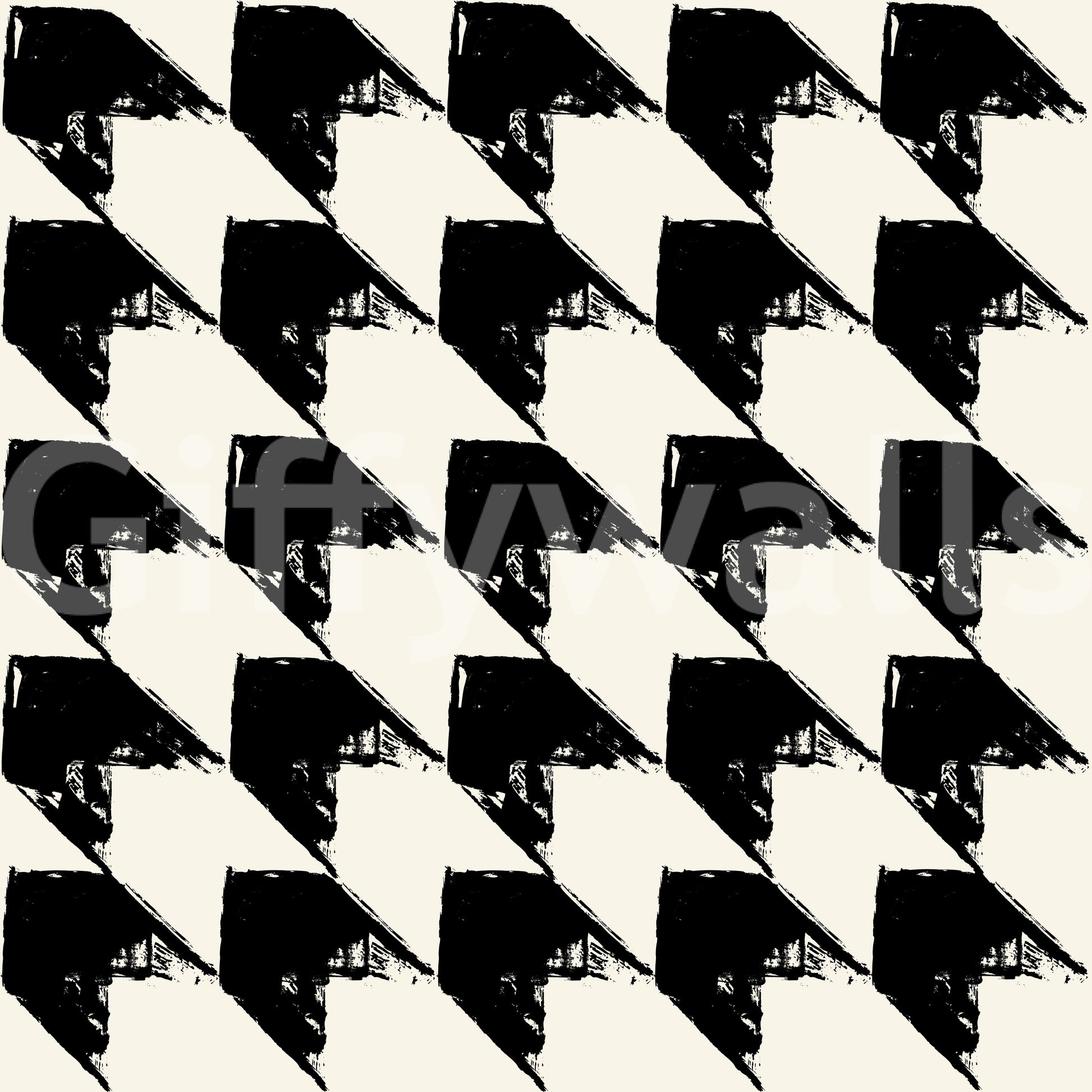 Abstract Ink Geometric Grid Wallpaper⁠