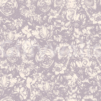 Monochrome Floral Engraving Wallpaper⁠