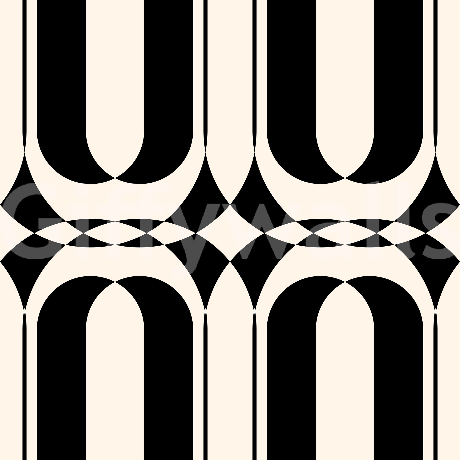 Graphic Interlocking Curves Wallpaper⁠