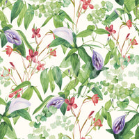 Botanical Fern and Petal Wallpaper⁠