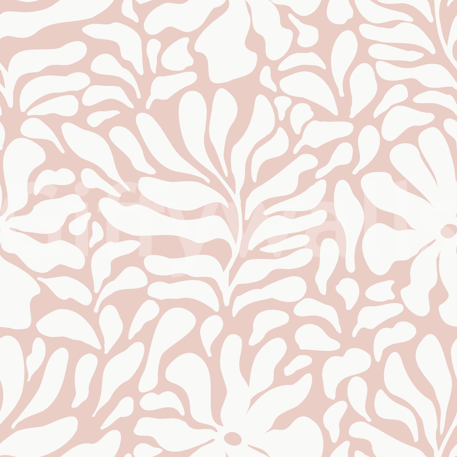 Soft Blush Organic Foliage Wallpaper⁠