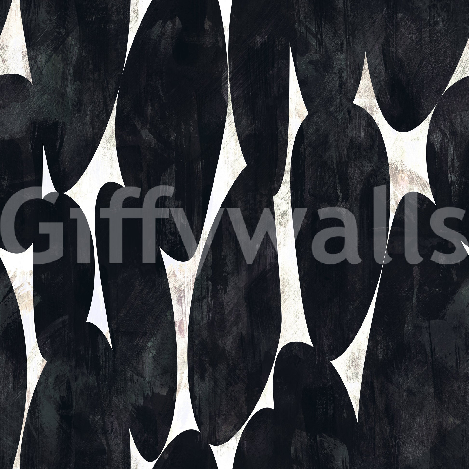 Dark Charcoal Sculptural Forms Wallpaper⁠