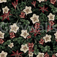 Midnight Garden Botanical Bloom Wallpaper⁠