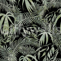 Verdant Jungle Brushstroke Art Wallpaper⁠