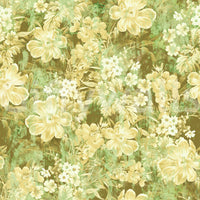 Verdant Floral Texture Motif Wallpaper⁠