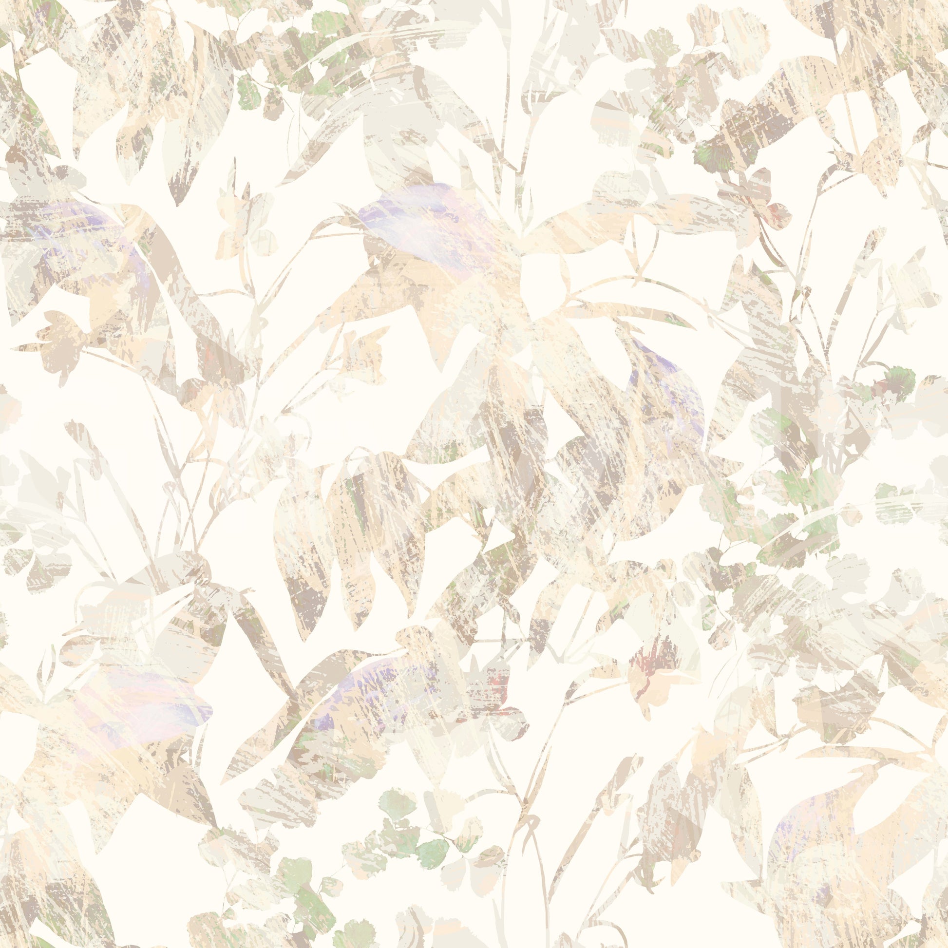 Muted Sage Garden Leaves Wallpaper⁠