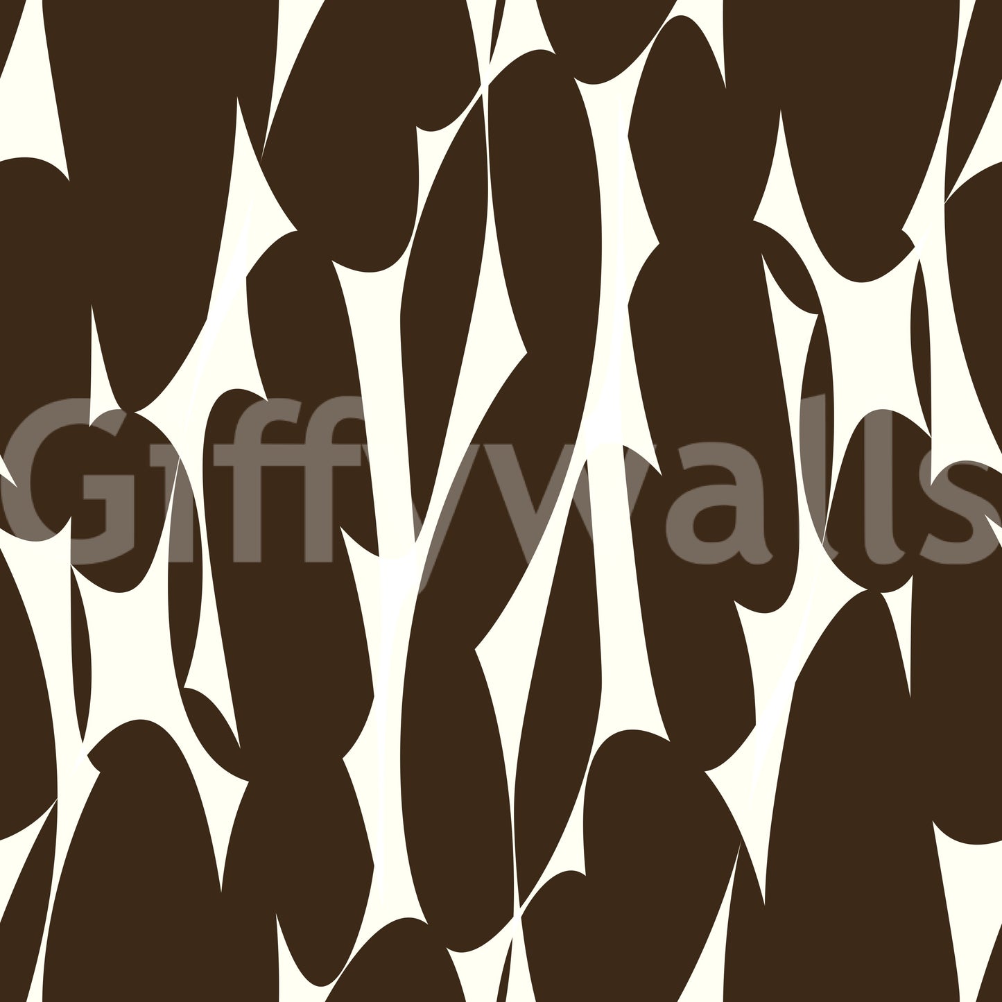 Abstract Organic Dark Brown Shapes Wallpaper⁠