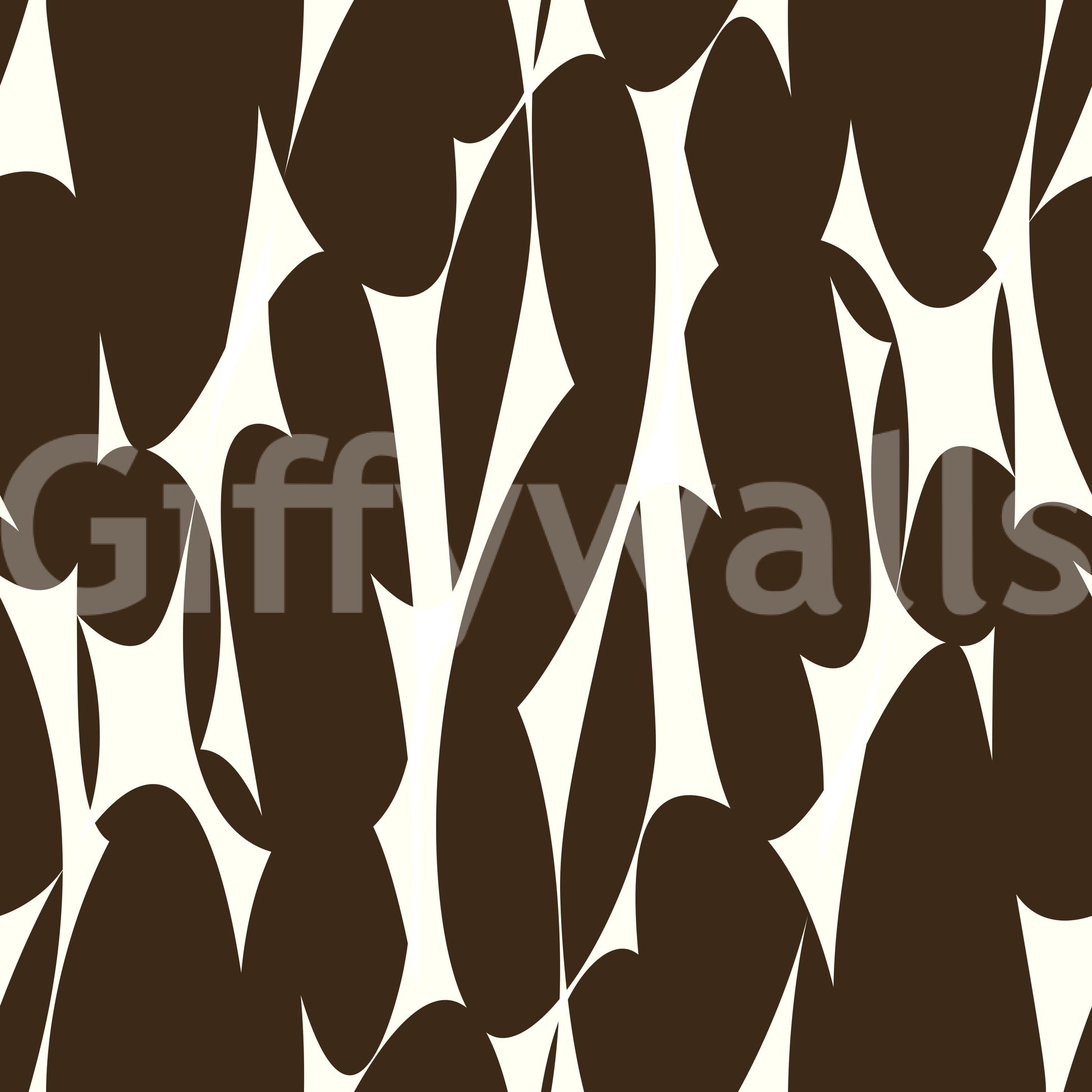 Abstract Organic Dark Brown Shapes Wallpaper⁠