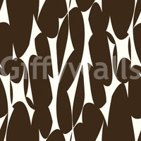 Abstract Organic Dark Brown Shapes Wallpaper⁠