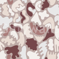 Abstract Organic Shapes in Earthy Tones Wall Mural