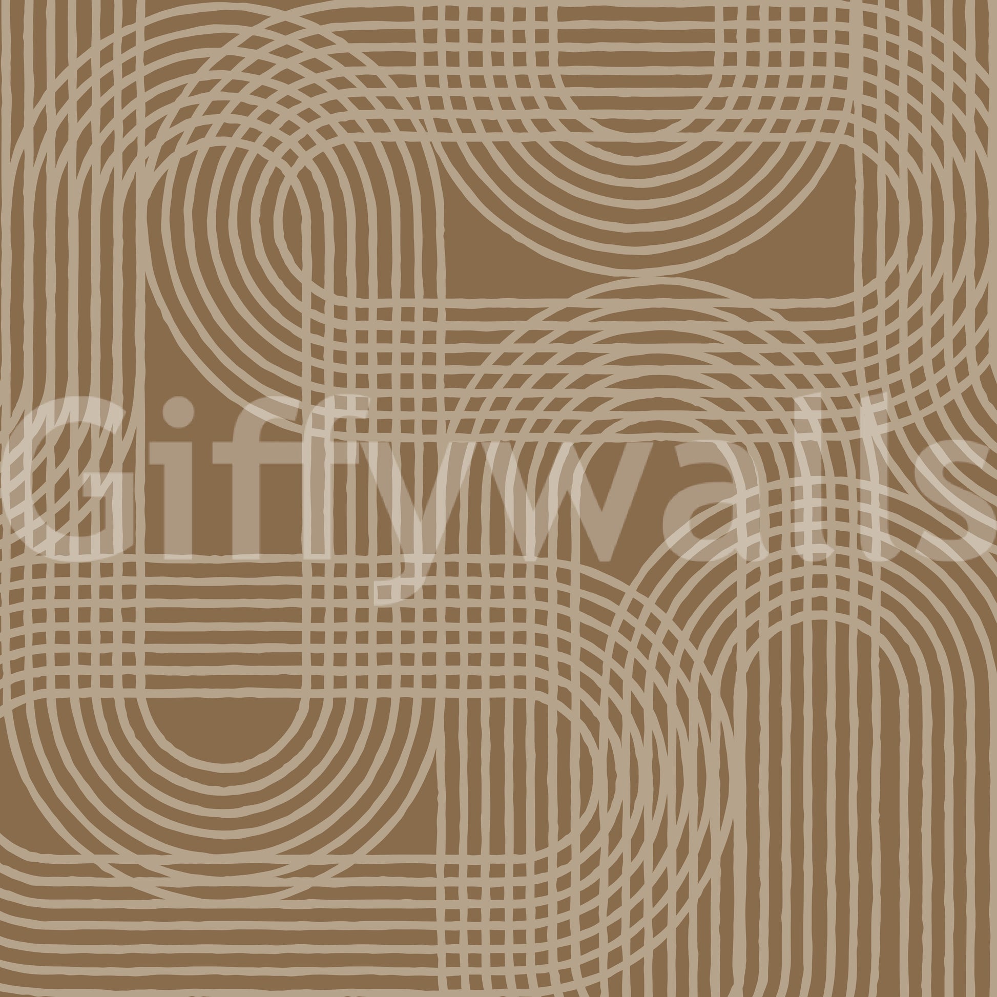 Abstract Earthy Arches Wall Mural
