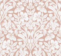 Vintage Blush Floral Damask Wallpaper⁠