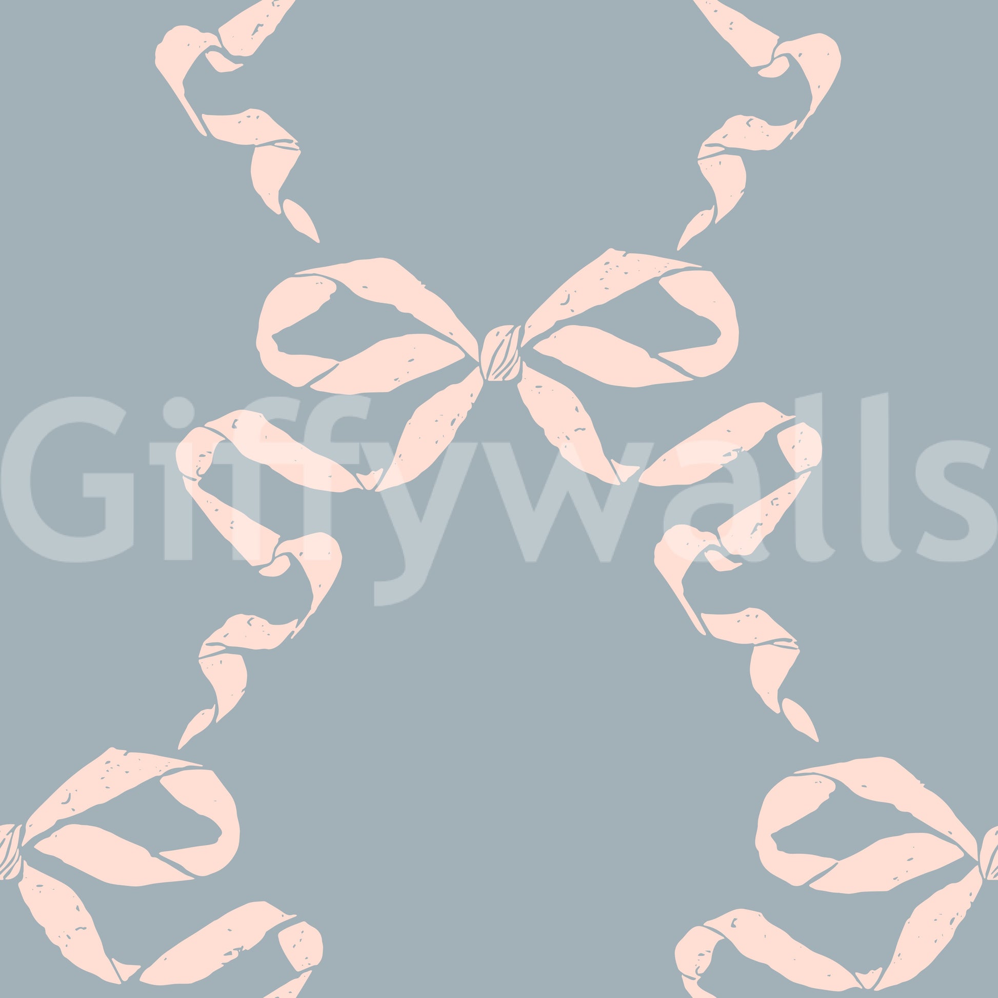 Vintage Pastel Bow Print Wallpaper⁠