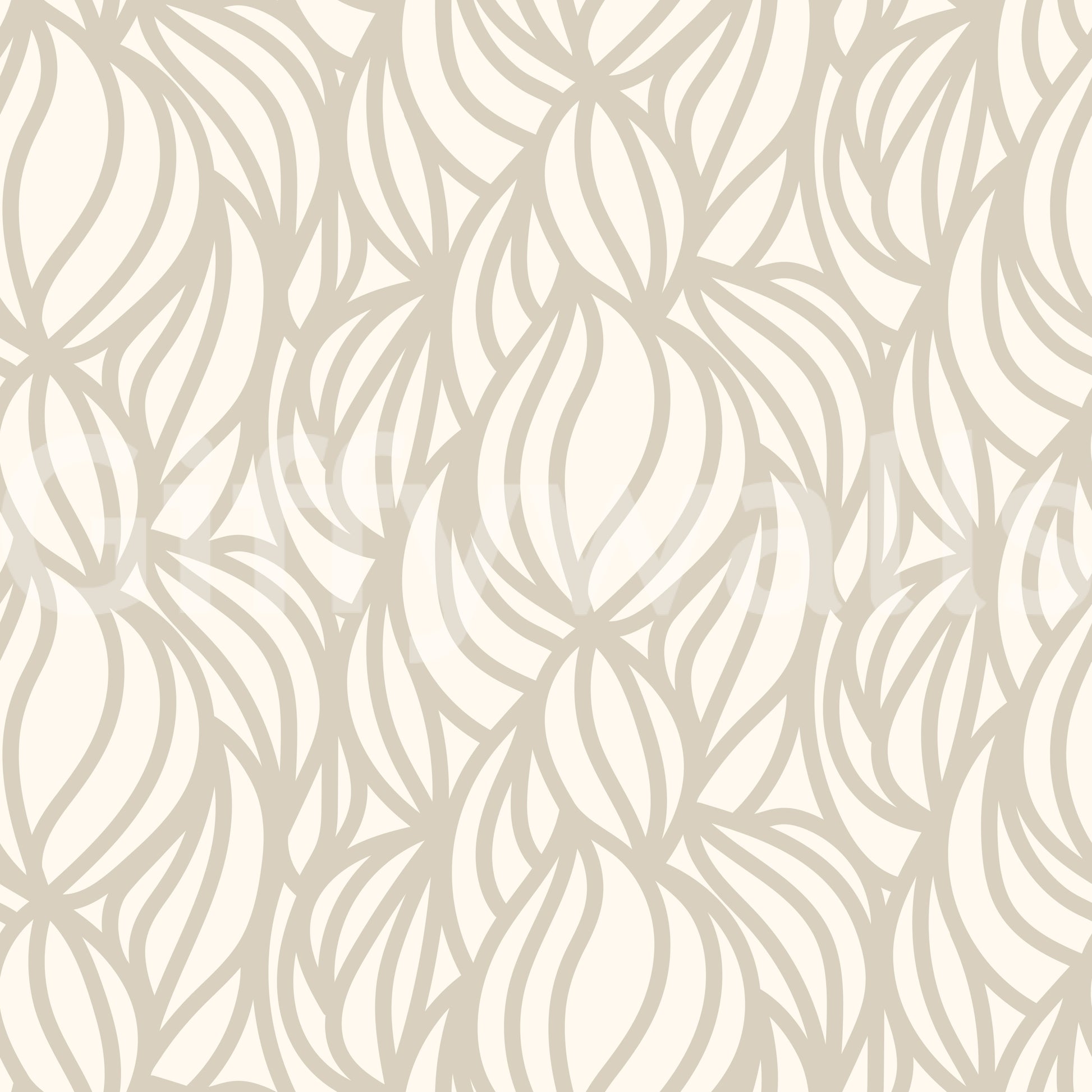 Cream Swirl Geometric Wallpaper⁠