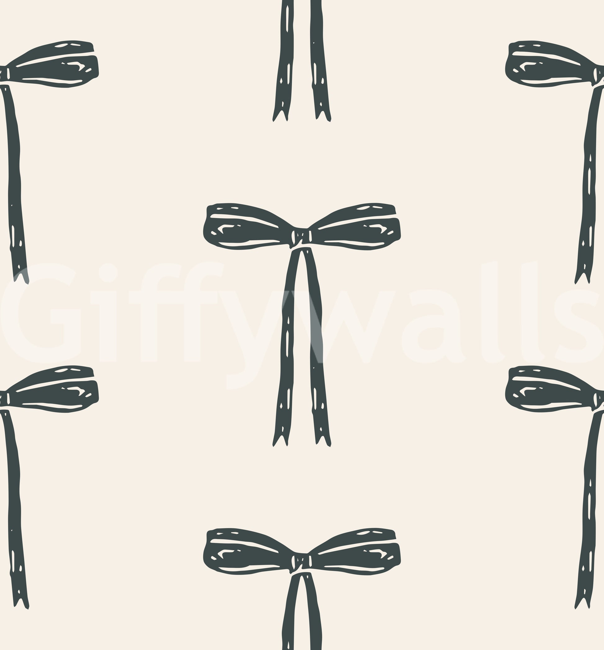 Minimalist Hand-Drawn Bows Wallpaper⁠