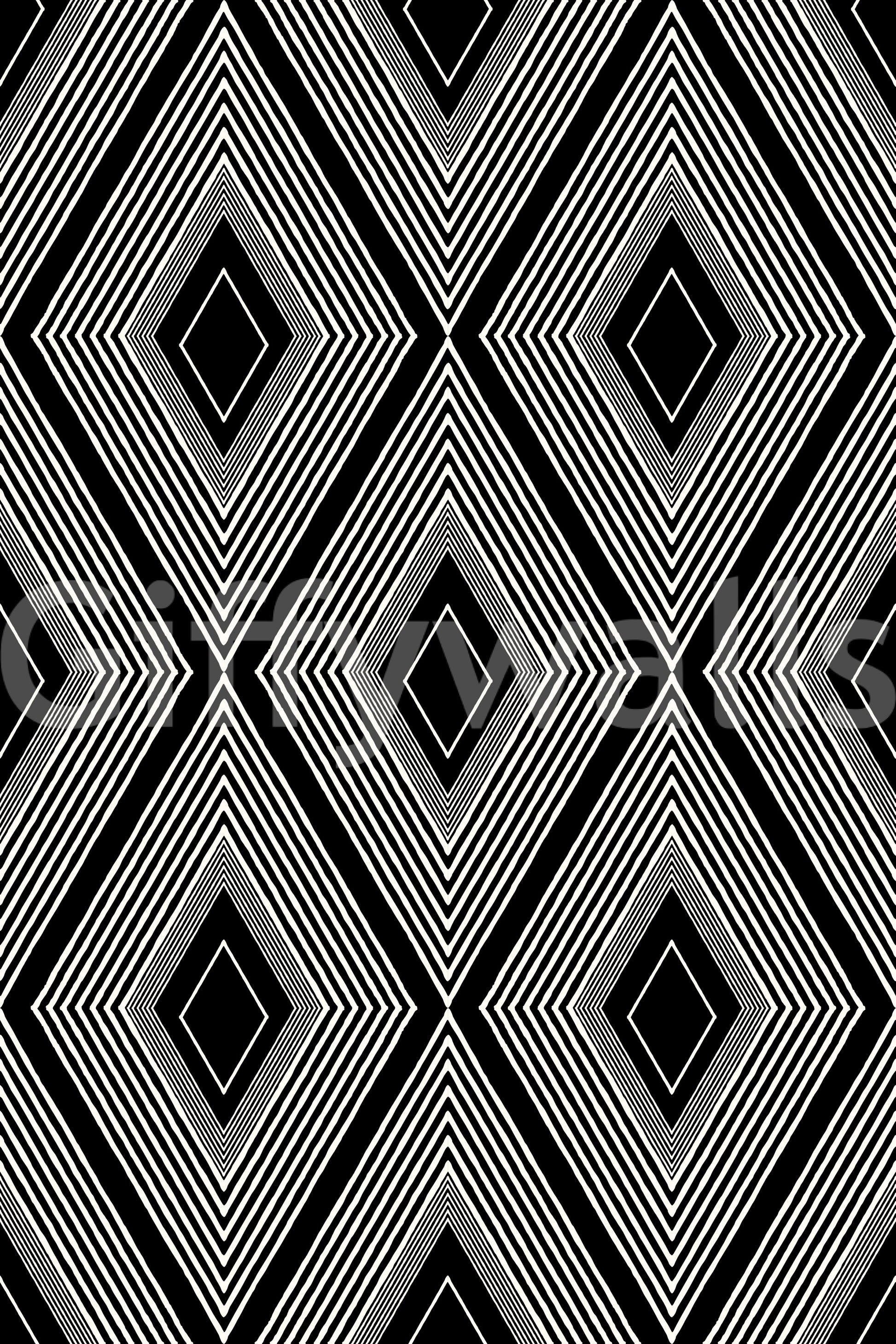 Monochromatic Geometric Diamond Lattice Wallpaper⁠