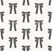Charming Hand-Drawn Bow Repeat Pattern Wallpaper⁠
